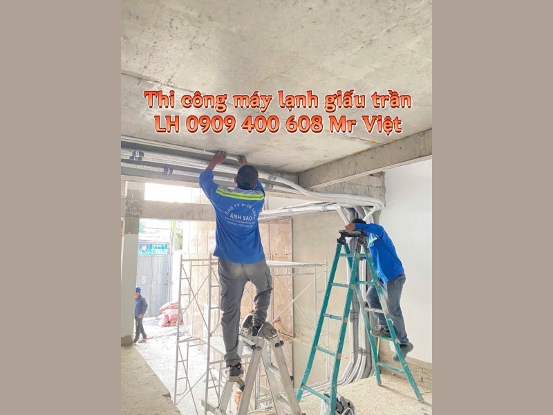 Khảo sát - Thi công máy lạnh giấu trần Daikin cho Villa chuyên nghiệp